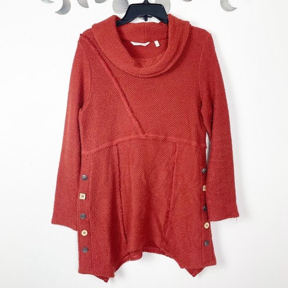 Soft Surroundings Woman's Sz S Burnt Orange Breakwater Pullover Sweater - Picture 2 of 9